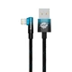 Кабель зарядный Baseus USB - Lightning MVP 2 угловой 2.4А 2 м Black/Blue (CAVP000121) - изображение 2