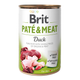 Влажный корм для собак Brit Pate & Meat со вкусом утки и курицы 400 г - изображение 1