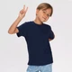 Детская футболка JHK, KID T-SHIRT, базовая, однотонная, для мальчика, темно-синяя, размер 110, на 5/6 лет - изображение 1