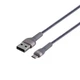USB Remax RC-124m Jany Micro, Сталевий 1 м - зображення 1