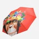 Зонт складной полный автомат Doppler 746157-26 Flower Monkey Красный (9003034406580) - изображение 4