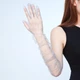 Фатинові довгі рукавички однотонні honey fashion accessories one size (S/M/L) сірий (7-21) - зображення 2