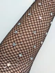 Вечірні рукавички в сітку з декором "сяючі камінці" honey fashion accessories S/M/L чорний (7-34) - зображення 10