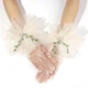 Фатиновые перчатки с бусинами honey fashion accessories one size (S/M/L) бежевый (7-52) - изображение 1