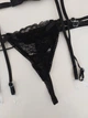 Сексуальный комплект нижнего белья с поясом Sexy One Size (S/М) черный (8-54) - изображение 3