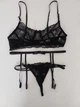 Сексуальный комплект нижнего белья с поясом Sexy One Size (S/М) черный (8-54) - изображение 4