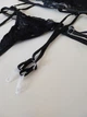 Сексуальный комплект нижнего белья с поясом Sexy One Size (S/М) черный (8-54) - изображение 5