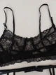 Сексуальный комплект нижнего белья с поясом Sexy One Size (S/М) черный (8-54) - изображение 6