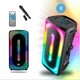 Портативна караоке колонка з Bluetooth та мікрофоном Bass Polska BH 15945, акумуляторна колонка з підсвічуванням та пультом керування - зображення 1