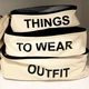 Комплект сумок хлопковых для вещей OUTFIT, TO WEAR, THINGS (Бежевый) - изображение 1