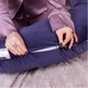 Подушка MirSon для беременных и кормления 8304 Velvet Line 28-0006 Navy blue Велюр 30х170х20 см (2200006200291) - изображение 3