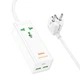Удлинитель Hoco Talent desktop charger AC9A |2USB/Type-C, PD/QC, 30W/10A| белый - изображение 2