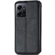 Противоударный Кожаный Чехол (книжка) GETMAN Cubic (PU) для Xiaomi Redmi Note 12 4G Черный - изображение 2
