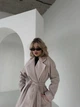 Женское пальто на запах средней длины Le'Katrin 5462-1S Бежевый - изображение 4