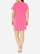 Платье-футболка короткое летнее женское Tommy Hilfiger 252402463 1X Розовое (1159796283) - изображение 4