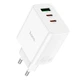 Мережевий зарядний пристрій (МЗП) Hoco C126A PD40W+QC3.0 (1USB/2Type-C) White - изображение 2