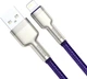 Зарядний кабель Baseus Cafule Metal Lightning 2.4A 2m Purple (CALJK-B05) - изображение 3
