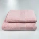 Комплект махровых полотенец с бордюром 2шт GM Textile 50х90см, 70х140см 400г/м2 (Розовый) - изображение 1