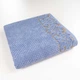 Банное махровое полотенце 70x140см Damask Премиум качества Жаккардовое с велюром 550г/м2 (Синий) - изображение 1