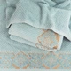Рушник махровий середній 50x90см Damask Преміум якості Жакардовий з велюром 550г/м2 (М'ятний) - зображення 4