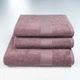 Набор махровых полотенец с бордюром 3шт GM Textile 50х90см, 50х90см, 70х140см 400г/м2 (Шоколад) - изображение 1