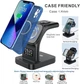 Бездротова зарядна станція 5 в 1 Earldom ET-WC37 15W для iPhone 12-15/AirPods/Apple Watch з годинником та підсвіткою | MagSafe | Fast Charger | Black | 777369 - зображення 3
