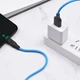 Кабель USB Hoco X21 Plus Silicone USB - Type C 3А 1m Чорно-Синій Модель: 20568 - зображення 4