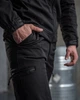 Тактичний костюм Softshell Police Black з липучками під шеврони та кишенями на блискавках S - зображення 6