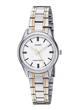 Женские часы Casio LTP-V005SG-7AUDF Белые с серебристым/золотистым Нержавеющая сталь - изображение 4
