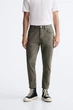 Джинси звужені Zara Slim Fit 32 темний хакі 8062/375/507 - изображение 2
