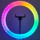 Кольцевая LED лампа RGB 3D-36 120 диодов, 24 RGB, 36 см 14" (Черный) Epik (183753) - изображение 2