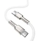 Дата кабель Baseus Cafule Series Metal Type-C to Type-C 100W (2m) (Білий) (36222) - зображення 2