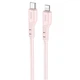 Дата кабель HOCO X97 Crystal color Type-C to Lightning 20W (1m) (Light pink) (179643) - изображение 1