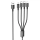 Дата кабель Borofone BX72 USB to 3in1 (1m) (Чорний) (138533) - зображення 1