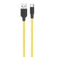 Дата кабель Hoco X21 Plus Silicone Type-C Cable (1m) Black / Yellow - изображение 1