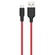 Дата кабель HOCO X21 Plus Silicone MicroUSB Cable (1m) (Black / Red) (104720) - зображення 1