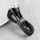Дата кабель Baseus Cafule Type-C Cable 2A (3m) (CATKLF-U) (Черный / Серый) (115289) - изображение 4