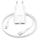 Мережевий зарядний пристрій HOCO C88A (2USB/2.4A) + Type-C (Білий) (135668) - зображення 3