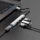 Перехідник HOCO HB26 4in1 (Type-C to USB3.0+USB2.0*3) (silver) (156637) - зображення 5