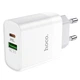 Сетевое зарядное устройство HOCO C80A Plus Rapido PD20W+QC3.0 (1Type-C/1USB) (White) (179657) - изображение 3
