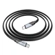 Дата кабель Hoco U119 Machine charging data Type-C to Type-C 60W (1.2m) Black - изображение 3