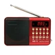 Радиоприемник цифровой с аккумулятором и ремешком Радио FM LED-дисплей MP3-плеер USB-рекордер RED - изображение 1