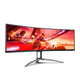 TFT 48.8" AOC AGON AG493QCX, Dual-FHD, VA, 144Гц, изогнутый, HDMIx2, DP, USB-hub, HAS, колонки, черный. - изображение 4