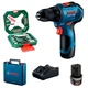 Бесщеточный шуруповерт Bosch Professional GSR 12V-30 + 2 акб GBA12V 2Ah + з/у GAL 12V-40 + чемодан + набор сверл (06019G9000+2607010608) - изображение 1