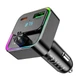 Адаптер автомобільний HOCO Fantasy car BT FM transmitter E81 USB/Type-C 30W/3A PD/QC black - зображення 2