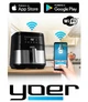 Аэрофритюрница мультипечь 4в1 Yoer Crispo AF01BK 6 л 1700 Вт WiFi 10 программ Черная с серебристым - изображение 11