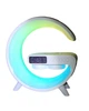 Настільна лампа-нічник Led Wireless Charging Speaker Google G11 (8527) 15W бездротова з колонкою, радіо, будильником та бездротовою зарядкою White - зображення 4