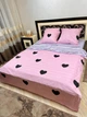 Комплект постельного белья Soft двуспальный 180х220 см сердечка Happy Valentine's розовый - изображение 1