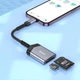 Картридер с разъемом Lightning HOCO 2-in-1 Card reader (USB2.0, SD/TF, 480Mbps). Black - изображение 2