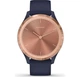 Смарт-годинник Garmin Vivomove 3s Rose Gold Stainless Steel Bezel w. Navy and Silicone B. (010-02238-03) - изображение 4